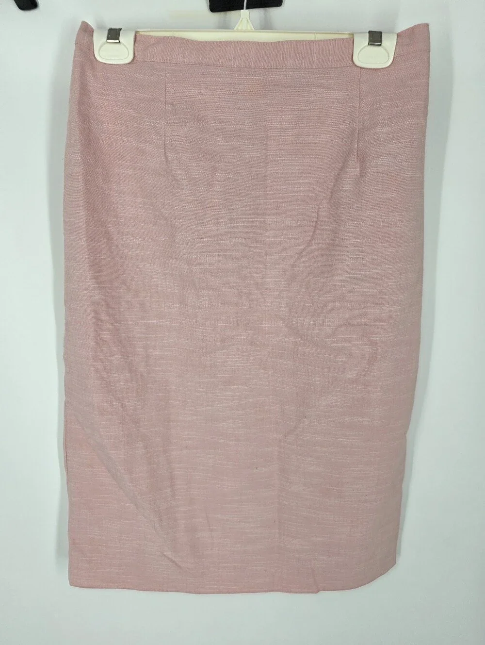 NWT Alfred Dunner 8 Pink Tearose Stretch Midi Pencil Skirt Primrose Garden Cotto